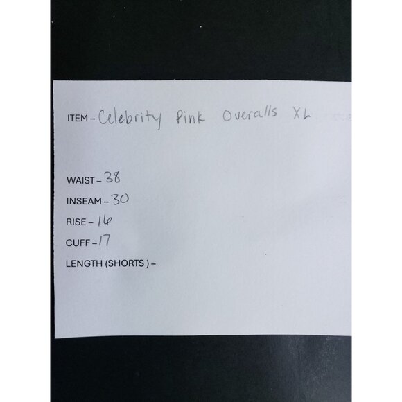 Celebrity Pink Womens XL Denim Overalls Acid Wash Adjustable Straps Straight Leg - Picture 8 of 9